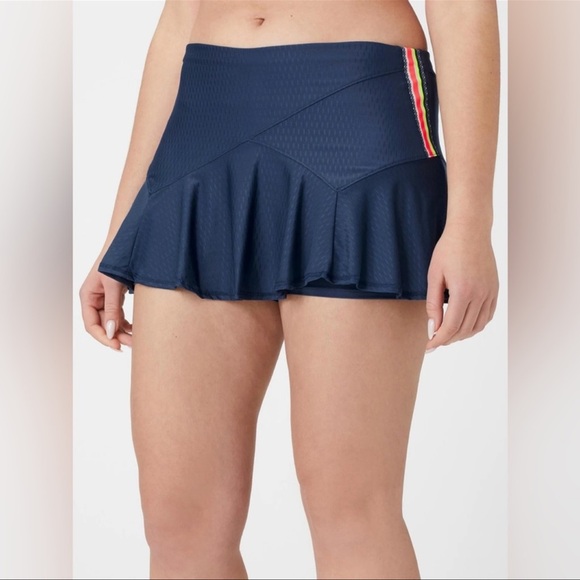 Lucky in Love Dresses & Skirts - Lucky in Love Women's Palms Royale Stripe Flounce Tennis Skort Size L